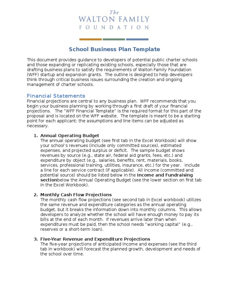 Starting a school business plan image