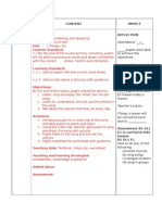 Class Time Subject Content Impact: Reflection