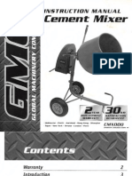 GMC Cement Mixer Manual