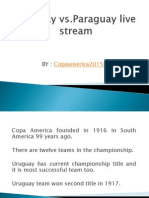 Watch Uruguay Vs - Paraguay Live