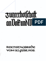 Adolf Hitler - Führerbotschaft An Volk Und Welt (20.2.1938) (Adolf Hitler)