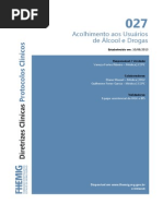Acolhimento Aos Usuarios de Alcool e Drogas 