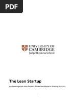 The Lean Startup: An Investigation Into Factors That Contribute To Startup Success