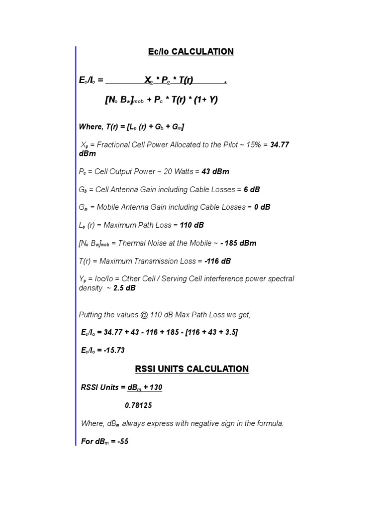 Ec Io Calculations | PDF