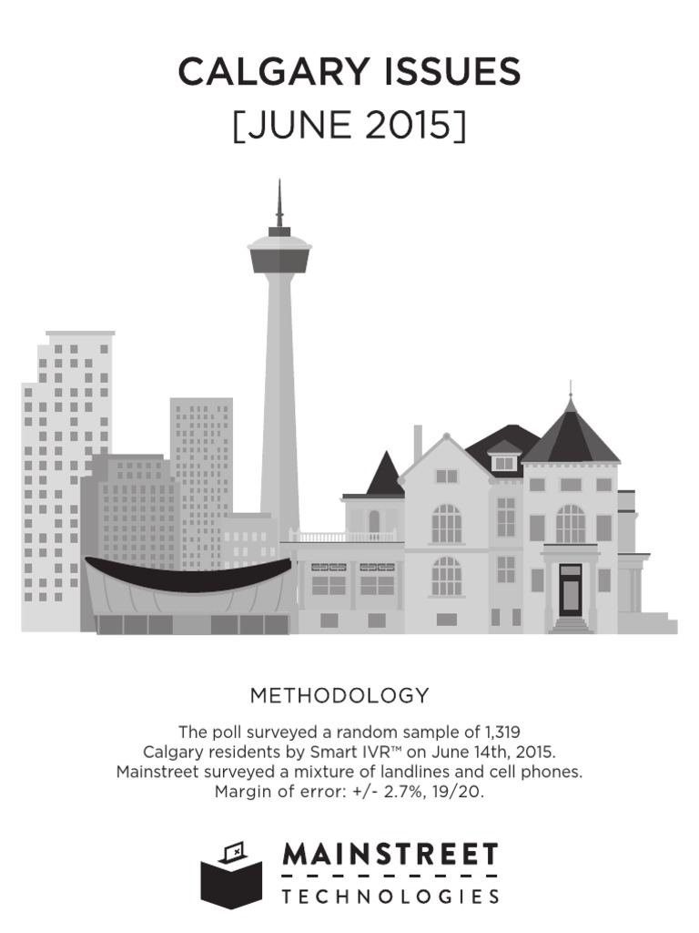 Calgary Issues June 2015 | PDF | Opinion Poll | Margin Of Error