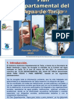 Presentación Plan Departamental Del Agua de Tarija 2013 - 2025