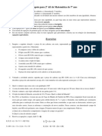 Exercícios Para Lista de Apoio 2a. AE