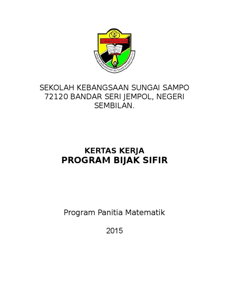 Kertas Kerja Program Bijak Sifir Pdf