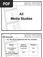 Media Studies - A2 Course Layout