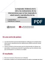 VENKATRAMAN CHANDRA MOULI - Qué No Ha Mejorado Evidencia de La Investigación y Las Evaluaciones de Las Intervenciones Que No Han Mejorado La Salud Sexual y Reproductiva de Los Adolescentes