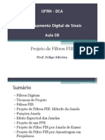 Projeto de filtros FIR com métodos da janela e amostragem em frequência