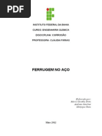 Relatório 2 - Ferrugem No Aço
