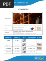 Procesos de Barnizado Closets