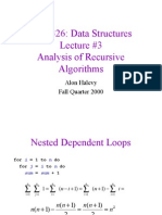 CSE 326: Data Structures Lecture #3 Analysis of Recursive Algorithms