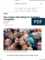 Gay Couples Still Waiting for Australian Recognition - BBC News