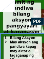 Gamit NG Pandiwa Bilang Aksyon Pangyayari at Karanasan