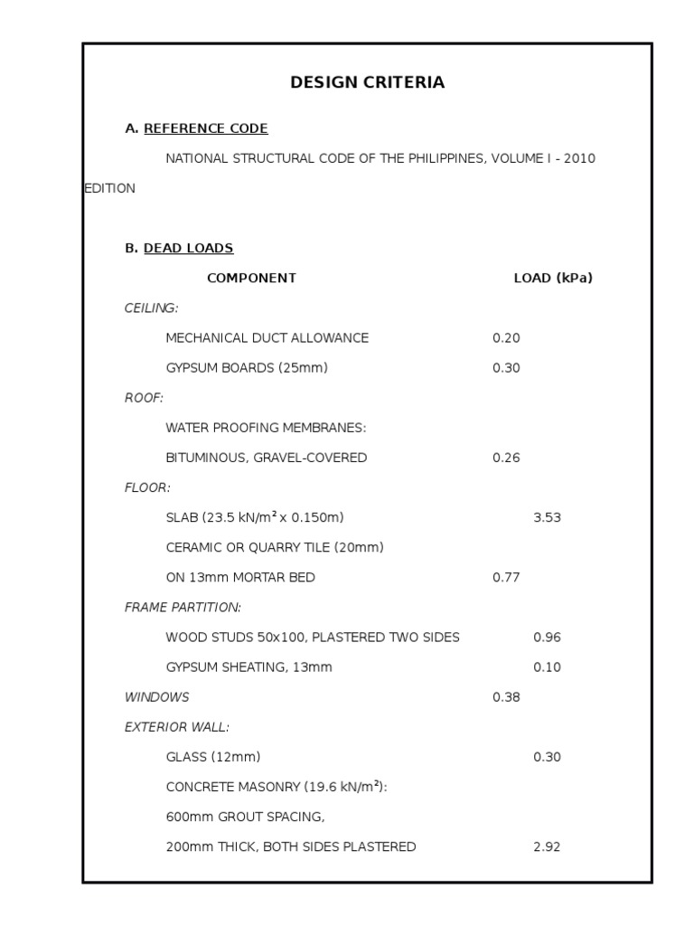 Structural Design Load Criteria Guide | PDF