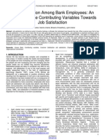Job Satisfaction Among Bank Employees An Analysis of The Contributing Variables Towards Job Satisfaction