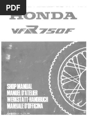 Honda VFR 750 F RC24 86 87 Service Manual PDF | PDF