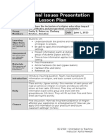 Backup of Education Issues Lesson Plan Template