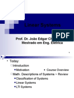 Linear Systems: Prof. Dr. João Edgar Chaves Filho Mestrado em Eng. Elétrica