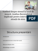 Discourse Analysis and Implications for Stress Interventions