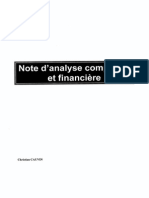 Note D'Analyse Comptable Et Financiere