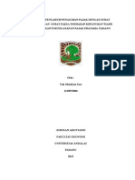 Proposal Penelitian: Analisis Pengaruh Penagihan Pajak Dengan Surat Teguran Dan Surat Paksa Terhadap Kepatuhan Wajib Pajak Di Kantor Pelayanan Pajak Pratama Padang