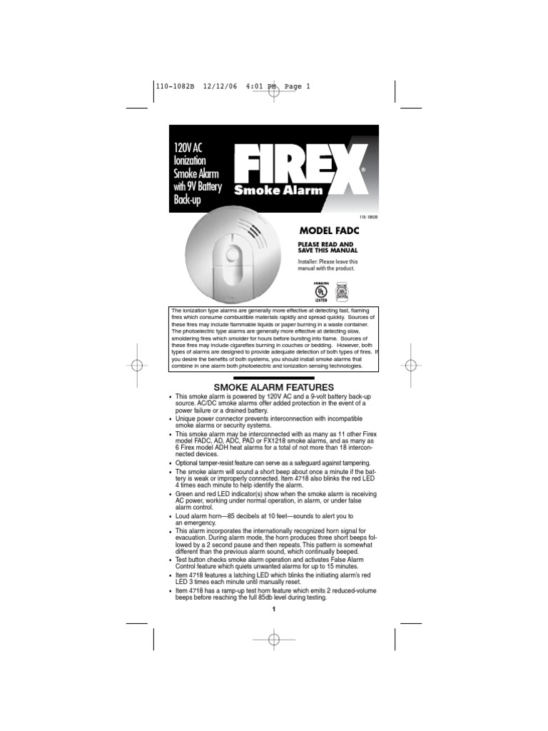 Manual Firex FADC,4618,5000 English 1101082B[1