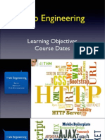 Web Engineering: Learning Objectives Course Dates