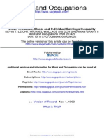 Union Presence, Class, and Individual Earnings Inequality