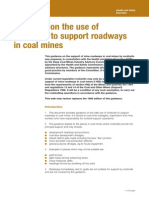 Guidance On The Use of Rockbolts To Support Roadways in Coal Mines