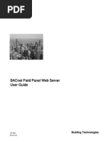 BACnet Field Panel Web Server User Guide APOGEE A6V10327264 Us en 2