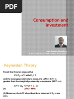 Consumption and Investment Function