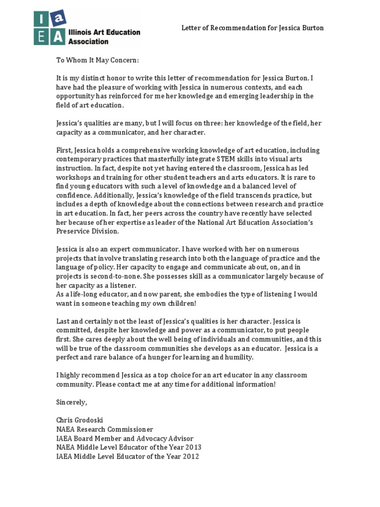 Letter of Expert Leadership