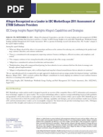 2011 ETRM Analyst Report IDC MarketScape Excerpt