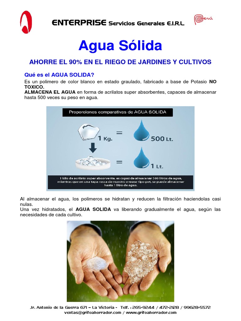 Agua Solida | PDF | Riego | Agua