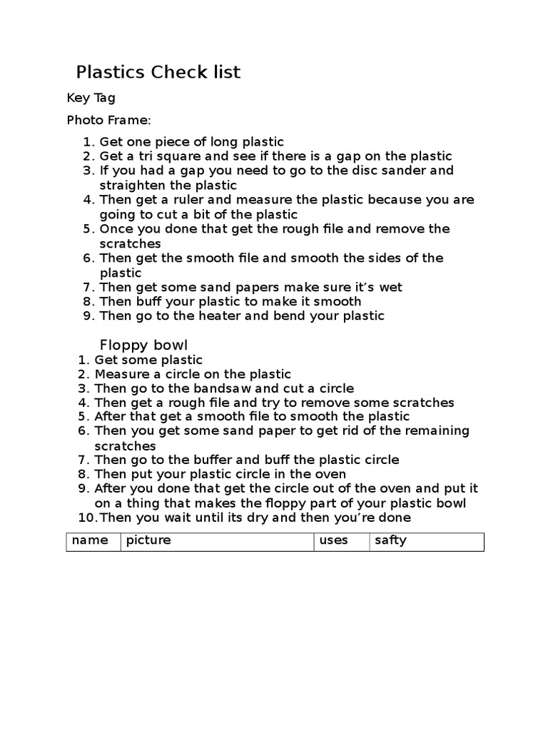 Plastic Crafting Safety and Techniques | PDF | Glove | Clothing