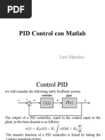 PID Control Con Matlab: Luis Sánchez