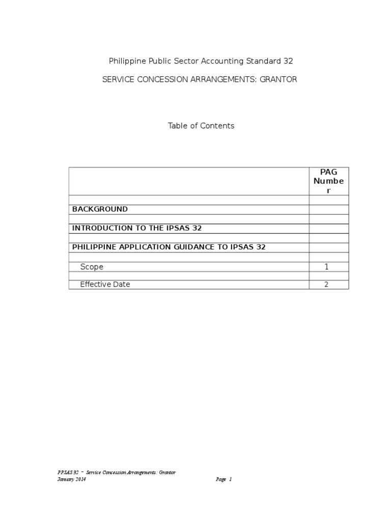IPSAS 32: Service Concessions in PH | PDF