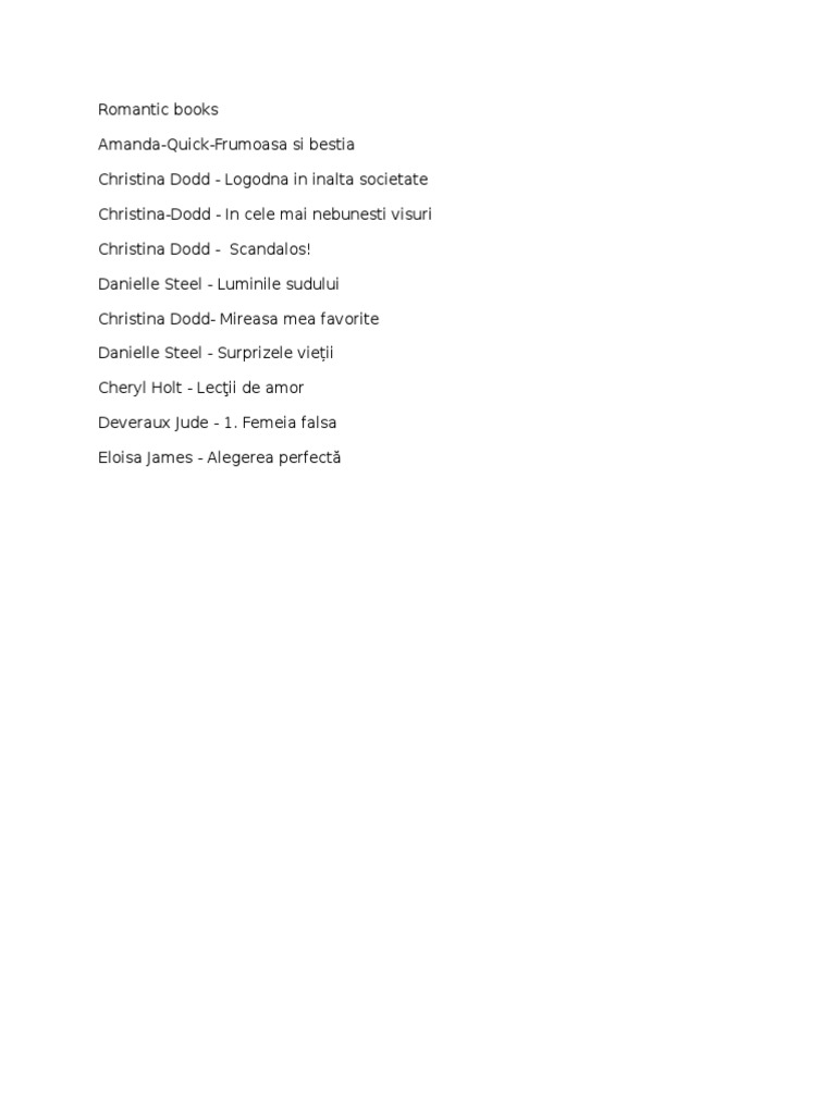 Romantic Books | PDF
