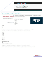 Generate VHDL Code From Matlab Code: Bookmark This Page