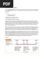 Payout Policy Elements of Payout Policy