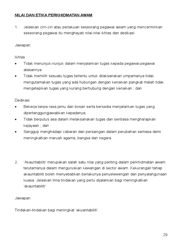 Nilai Dan Etika Perkhidmatan Awam Pdf