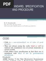 Code, Standard, Specification and Procedure