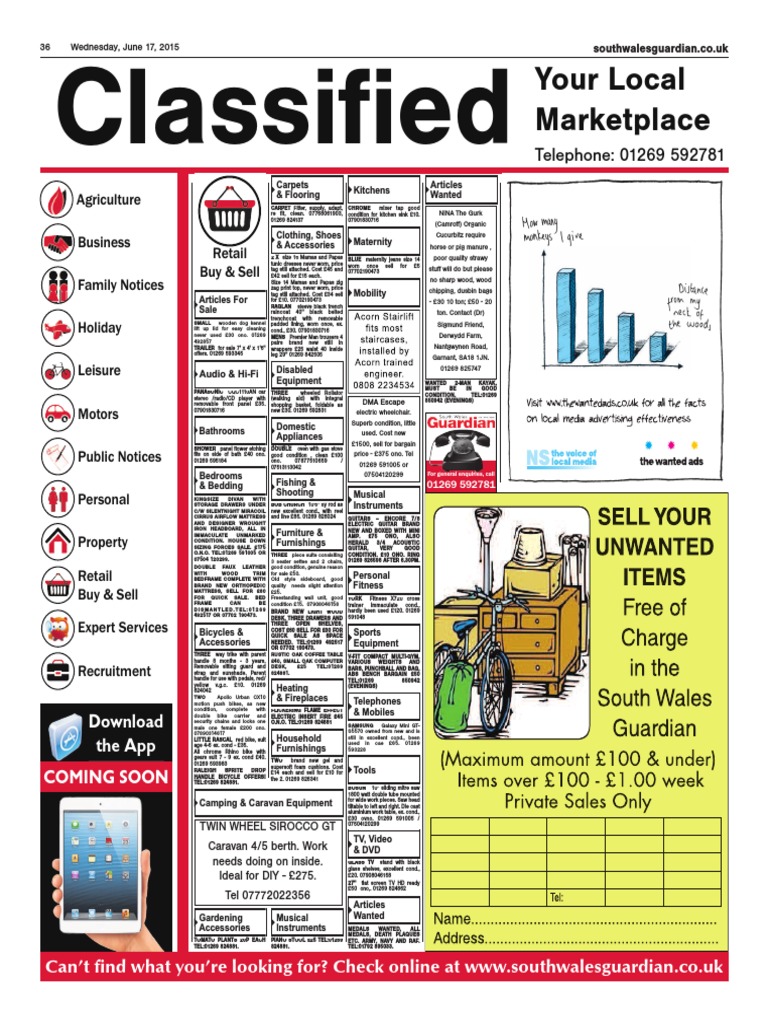Local Classifieds: Items for Sale | PDF