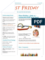 First Friday Newsletter