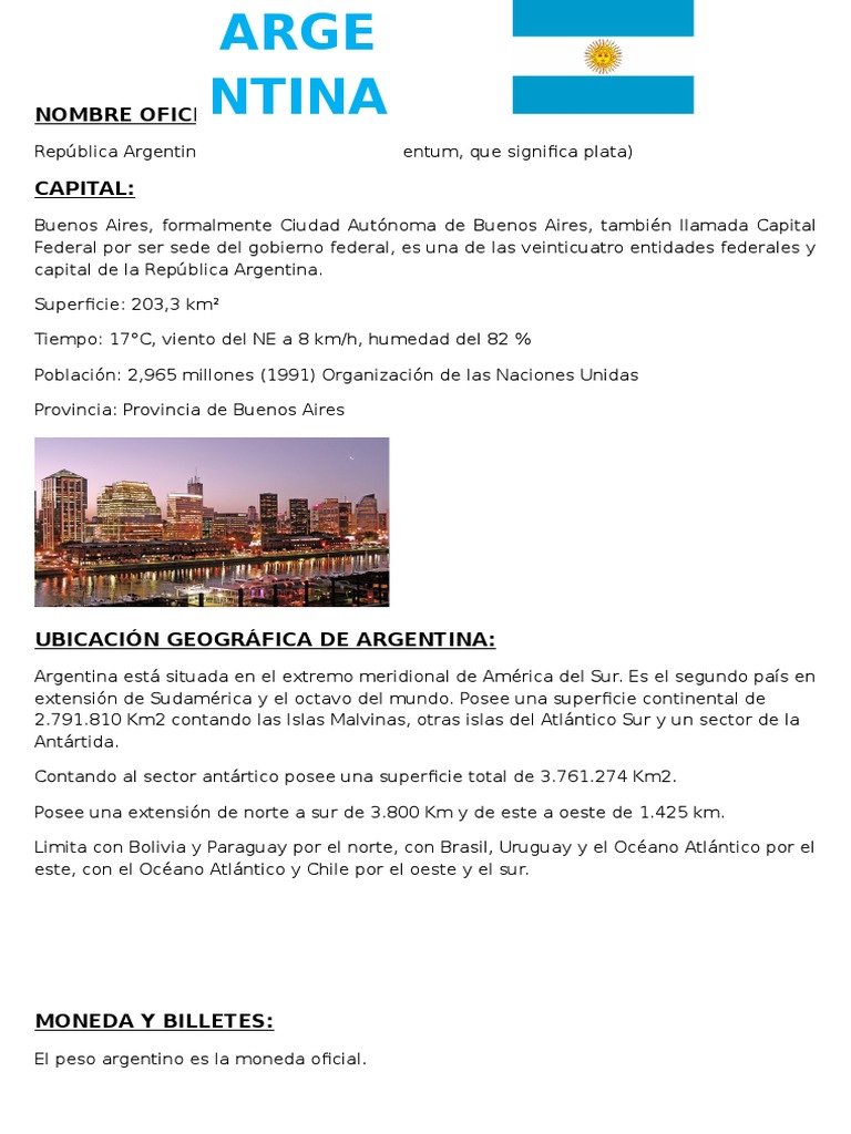 Monografia de Argentina PDF