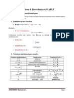 Programmation en MAPLE