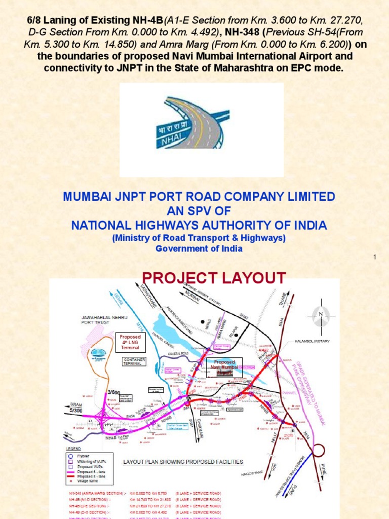 JNPT Road Connectivity Project Overview | PDF | Interchange (Road ...